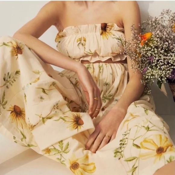 H&M Wildflower Collection Crop Top and Skirt Set sz L - Picture 8 of 13